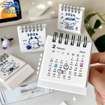  2024 Креативный мини-календарь милого дракона Kawaii DIY Мультяшные животные Настольный календарь Ежедневное расписание Планировщик таблиц