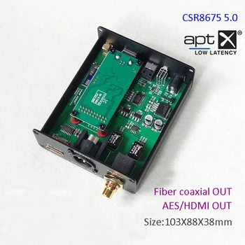  CSR8675 Bluetooth 5.0 Aptx HD Беспроводной прием звука Цифровой интерфейс USB К AES Оптоволоконный коаксиальный выход HMDI Декодирование выходных сигналов HMDI