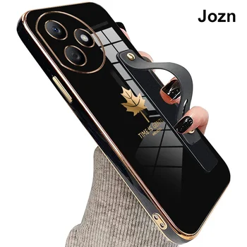  Jzon For Honor X50i Plus 5G Чехол для телефона Покрытие в растительном стиле с держателем ремня Задняя крышка Ударопрочные защитные чехлы