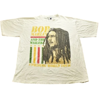  Винтажная футболка 90-х годов Bob Marley Uprising Tour Band Футболка The Wailers Music Promo Premium 100% хлопок мужская футболка