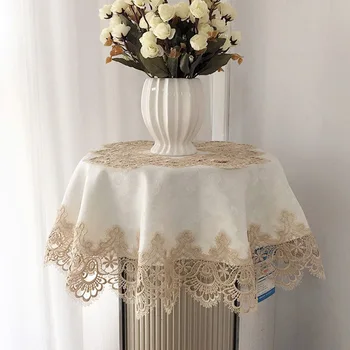  европейский стиль простая кружевная ткань скатерть прикроватная тумбочка туалетный столик крышка тумба под телевизор полотенце