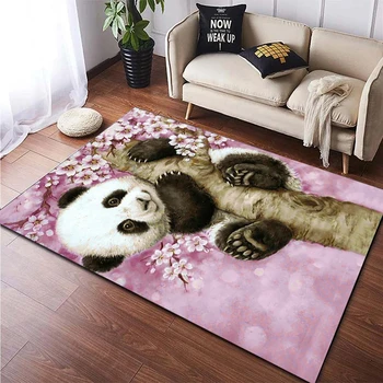  Ковры с рисунком панды для животных Противоскользящий ковер Коврики для йоги Украшение дома Детский коврик для ползания Коврик для гостиной