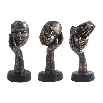  Статуи мыслителя Скульптура лица для стола Книжная полка Декоративные предметы Офис